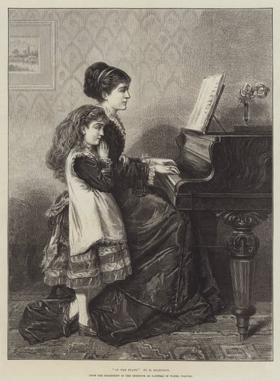 En el piano de George Goodwin Kilburne